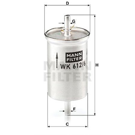 WK 612/6 Топливный фильтр MANN FILTER     