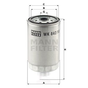 WK 842/16 Топливный фильтр MANN-FILTER - Top1autovaruosad