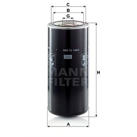 WDK 13 145/2 Топливный фильтр MANN-FILTER