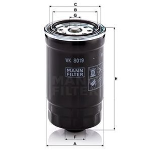 WK 8019 Топливный фильтр MANN-FILTER - Top1autovaruosad