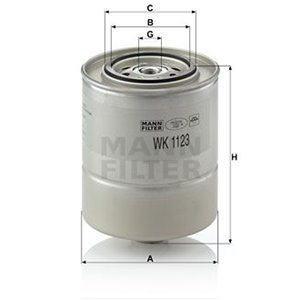 WK 1123  Fuel filter MANN FILTER  - Top1autovaruosad
