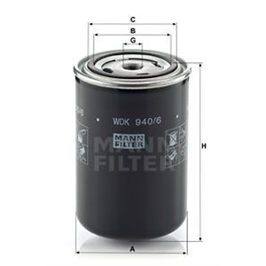 WDK 940/6 Fuel Filter MANN-FILTER - Top1autovaruosad