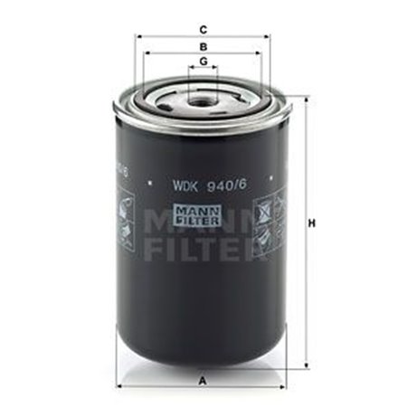 WDK 940/6 Fuel Filter MANN-FILTER
