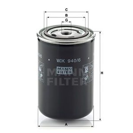 WDK 940/6 Топливный фильтр MANN-FILTER