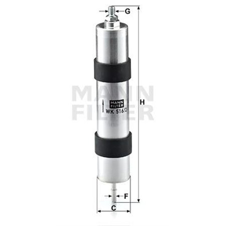 WK 516/2 Fuel Filter MANN-FILTER