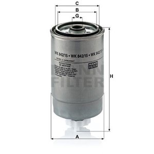 WK 842/15 Fuel Filter MANN-FILTER - Top1autovaruosad