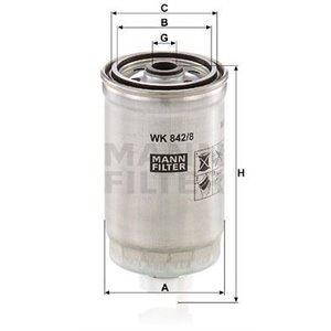 WK 842/8 Fuel Filter MANN-FILTER - Top1autovaruosad