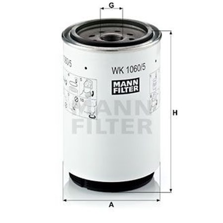 WK 1060/5 x Kütusefilter MANN-FILTER