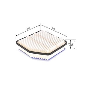 F 026 400 176 Ilmansuodatin BOSCH - Top1autovaruosad