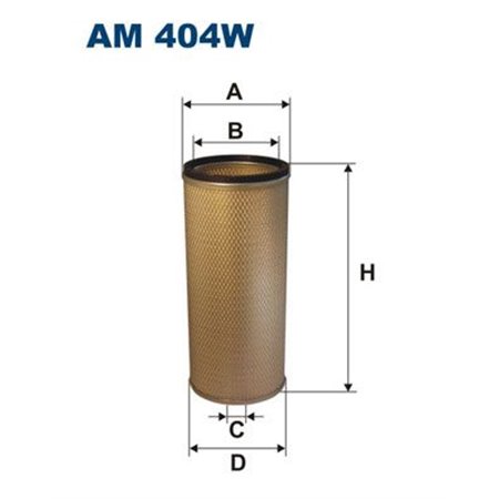 AM 404W Sekundärt Luftfilter FILTRON