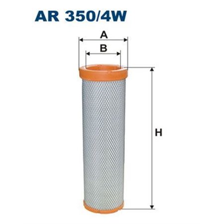 AR 350/4W Sekundärt Luftfilter FILTRON