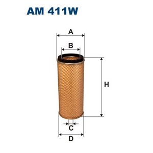 AM 411W Secondary Air Filter FILTRON - Top1autovaruosad