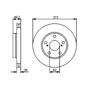 Jarrulevy Bosch BD1312 etupyörä - Top1autovaruosad