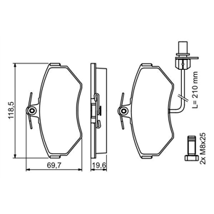 Bosch bromsbelägg - Top1autovaruosad
