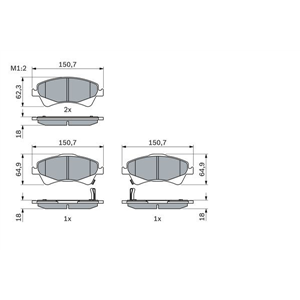 BP1134 piduriklotsid Bosch - Top1autovaruosad