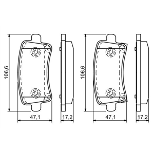 BP1233 piduriklotsid BOSCH - Top1autovaruosad