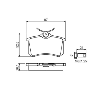 BP1322 bromsbelägg - Top1autovaruosad