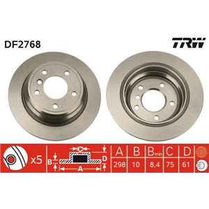 DF2768 Brake Disc TRW - Top1autovaruosad
