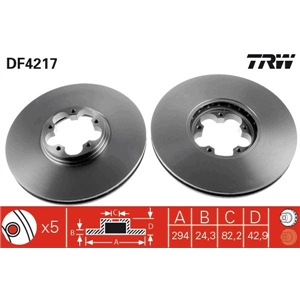 DF4217 Brake Disc TRW - Top1autovaruosad
