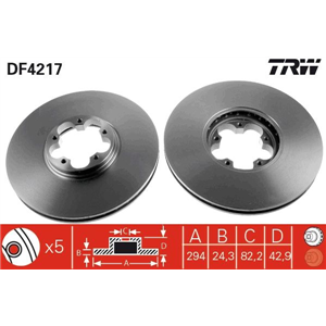 DF4217 Bromsskiva TRW - Top1autovaruosad