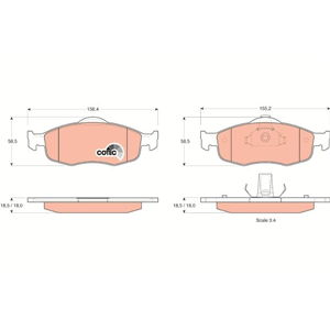 GDB1107 Brake Pad Set, disc brake TRW - Top1autovaruosad