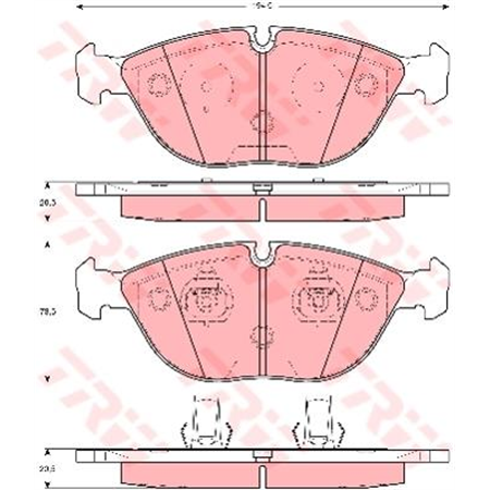 GDB1285 Brake Pad Set, disc brake TRW