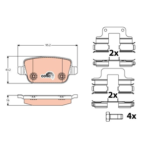 GDB1709 Brake Pad Set, disc brake TRW - Top1autovaruosad