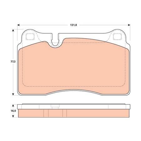 GDB1912 Brake Pad Set, disc brake TRW