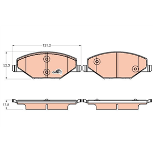 GDB2027 Brake Pad Set, disc brake TRW - Top1autovaruosad