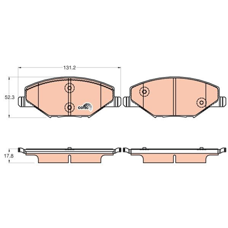 GDB2027 Brake Pad Set, disc brake TRW