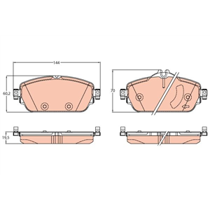 GDB2070 Brake Pad Set, disc brake TRW - Top1autovaruosad