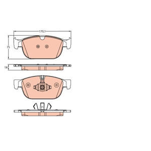 GDB2153 Brake Pad Set, disc brake TRW - Top1autovaruosad