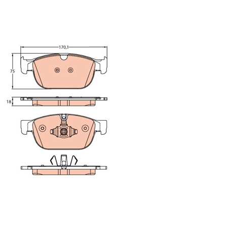 GDB2153 Brake Pad Set, disc brake TRW