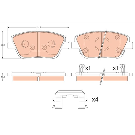 GDB3540 Brake Pad Set, disc brake TRW