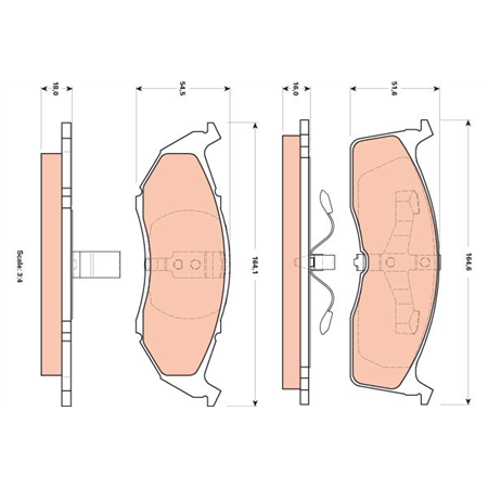 GDB4091 Brake Pad Set, disc brake TRW