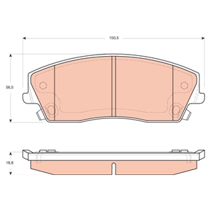 GDB4140 Brake Pad Set, disc brake TRW - Top1autovaruosad