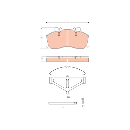 GDB5004 Brake Pad Set, disc brake TRW