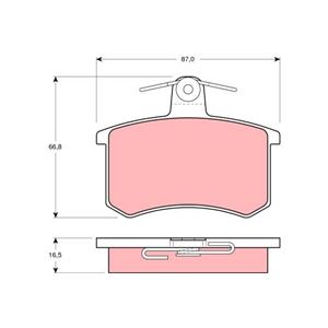 GDB814 Brake Pad Set, disc brake TRW - Top1autovaruosad