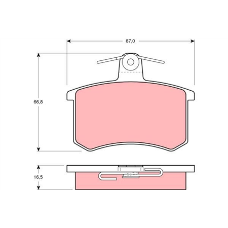 GDB814 Brake Pad Set, disc brake TRW