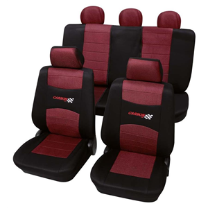 Seat cover set Carbon  red SAB1 Vario - Top1autovaruosad