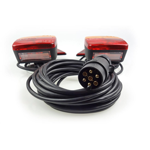 Trolley tail light set with magnet 12V, E4