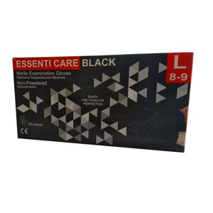 Black nitrile glove L size 100pcs/box