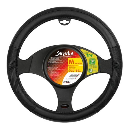 Steering wheel cover Suzuka, soft imitation leather, Ø37/39
