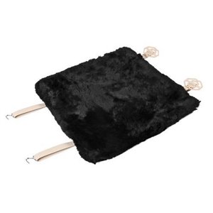 Sheepskin cover for front seat, 45 * 45 black