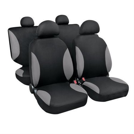 Seat cover set Palinuro, gray-black