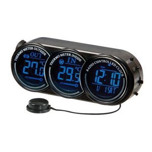 Multifunction clock, indoor and outdoor thermometer