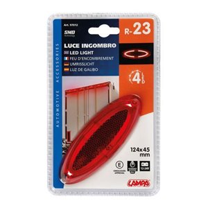 Led luminaire  red  12-24V  124   45mm - Top1autovaruosad