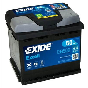 Exide Excell 50Ah 450A 207x175x190-+