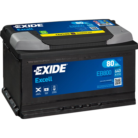Exide Excell 80Ah 640A 315x175x190-+