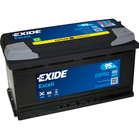 Exide Excell 95Ah 800A 353x175x190-+